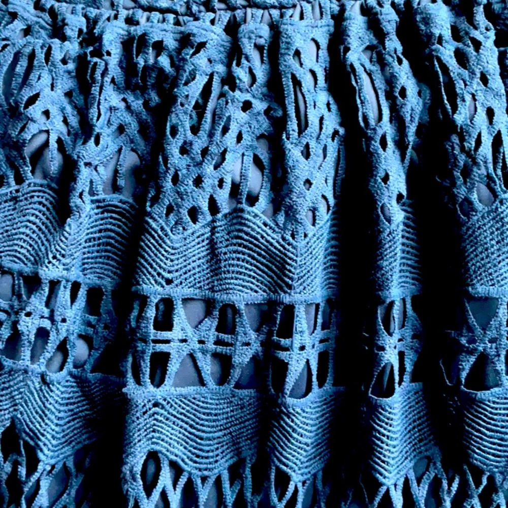Boohoo Navy Crochet Midi Dress - Picture 5 of 7